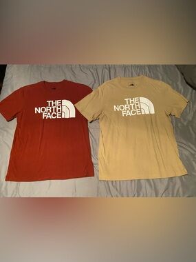 The North Face Men's Short-Sleeve Logo Tee - Rust Red & Tan